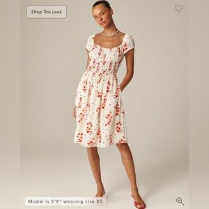 Rouje X J.Crew Rêverie dress in vintage floral in Warm Sesame, Size XS